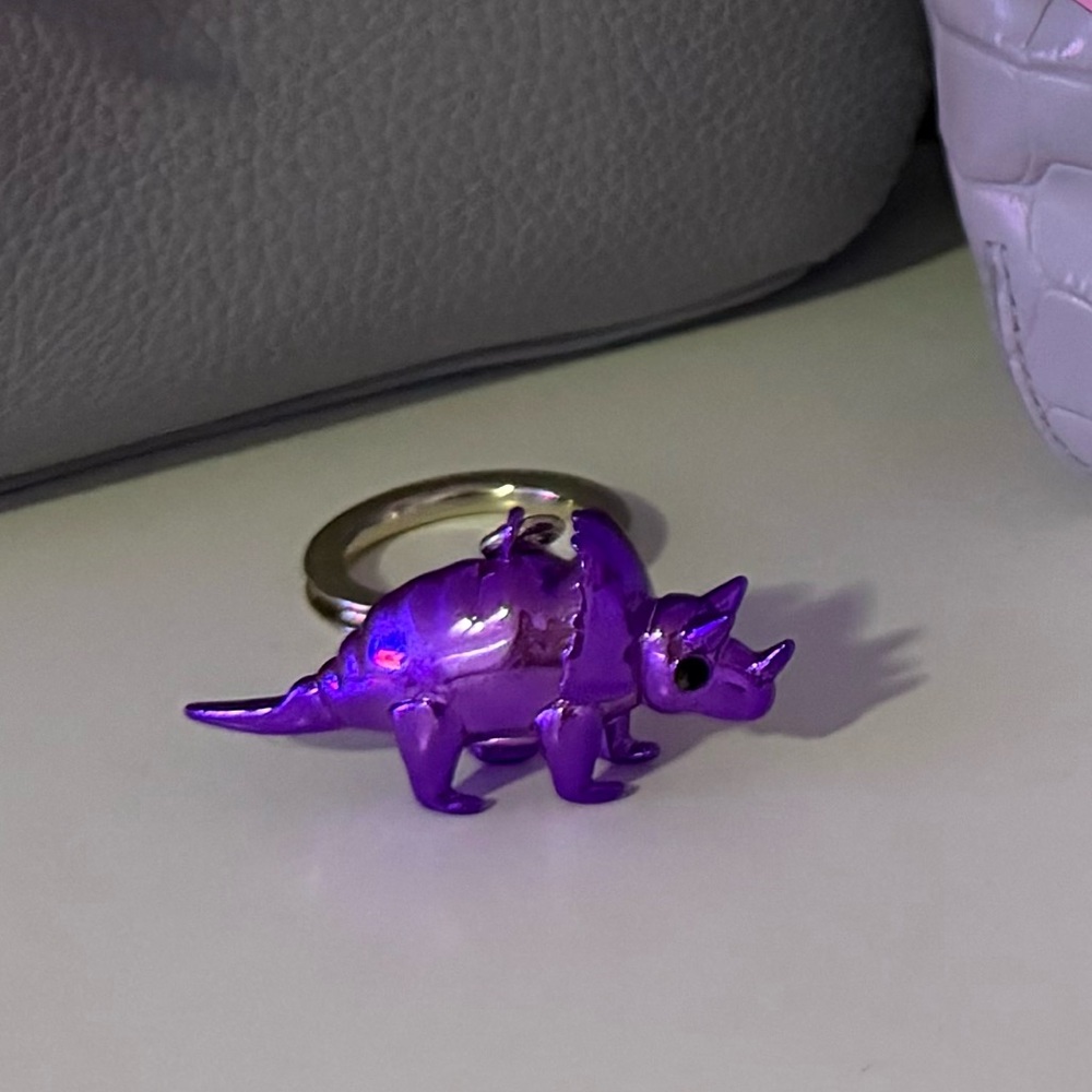 Rare Kate Spade Triceratops bag charm
